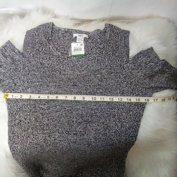 bar III Cold Shoulder heather gray knit dress - Picture 3 of 7
